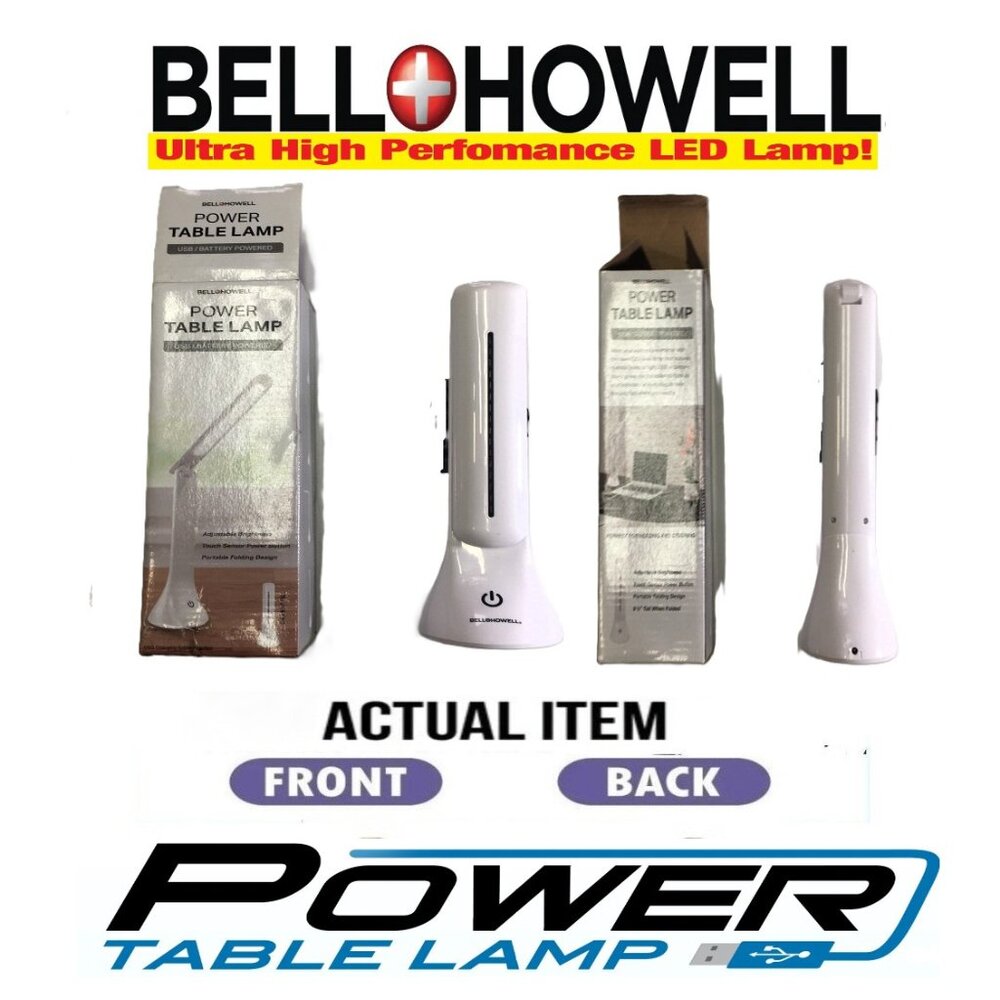 Bell + Howell Power Table Lamp Folding Portable Usb Bright Buy Now